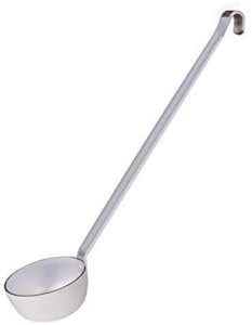 Pentole Agnelli ALMA20510 Mestolo Con Manico Rigido In Lega D'Alluminio, Pezzi Rivettati 3cm, Diametro 10 cm