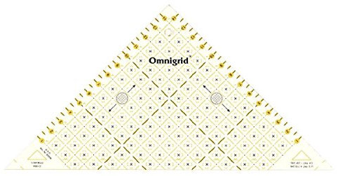 Prym Flottes Dreieck 1/2 Quadrat cm Omnigrid Lineal, Kunststoff, transparent