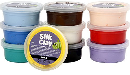 Silk Clay® - Sortiment, sortierte Farben, Basic 1, 10x40g