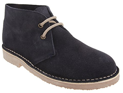 Roamers M467CS Unisex Desert Boots Navy Blue