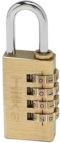 Hilka 70760030 Brass Combination Padlock, 30 mm