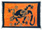Kascha Sarong Pareo Wickelrock Strandtuch Tuch Wickeltuch Handtuch - Blickdicht - ca. 170cm x 110cm - Orange Blau Batik mit Gecko Motiv Handgefertigt inkl. Kokos Schnalle in Rauteform