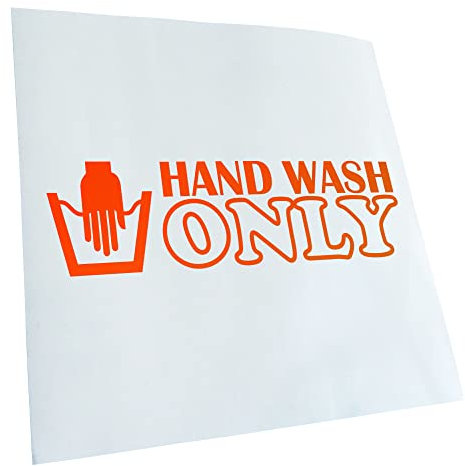 Autoaufkleber - Hand Wash Only - Heckscheibe Auto Aufkleber wetterfest für Kfz LKW Mofa Truck - Sticker außen selbstklebend Tuning Zubehör für Fenster Fahrzeug Scheibe