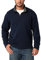 Wrangler Authentics Men's Sweater Fleece Quarter-Zip, Mood Indigo, 2XL