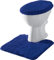 Erwin Müller Stand-WC-Set 2-TLG. Rhodos Uni, WC-Umrandung, WC-Deckelbezug rutschhemmend Royalblau Größe - ultraweich, extrem saugfähig, flusenarm