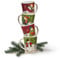 matches21 Tasses de Noël avec motif de bonhomme de neige - 4 pièces Set de 11 cm/450 ml en céramique - Tasses pour vin chaud, café avec motifs de Noël