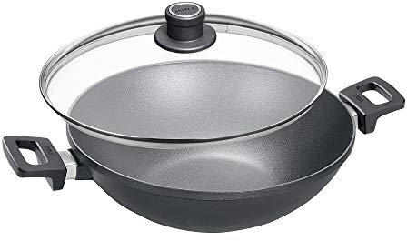 Woll Titanplus - Woks Diametro Ø 32 Cm - H. 11 Cm - Con Coperchio
