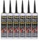 6 X Everbuild Roof & Gutter Butyl Sealant Black Waterproof and Sealing