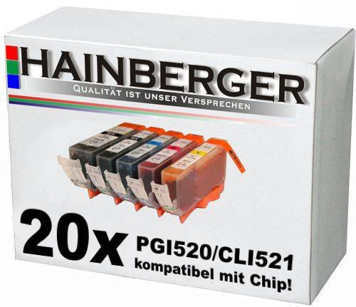 20 Druckerpatronen mit Chip für Canon Pixma IP3600 IP4600 MP540 MP620 MP630 MP980 MP 540 620 630 980 IP 3600 4600