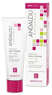 Andalou Naturals 1000 Roses Daily Shade Facial Lotion SPF 18, 100 g