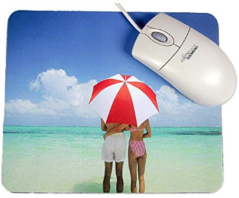 Mousepad mit Foto selbst gestalten und Personalisieren ✓ 8,50€ ✓ Mauspad mit Bild und Text personalisiert und Bedrucken Lassen ✓ Maße 19cm x 23cm x 0,3cm (L x B x H) ✓