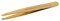 TWEEZERMAN Pinzette (Handgeschliffene Schräge Spitzen, Augenbrauen zupfen, Profi-Qualität, Rostfreier Edelstahl), Gold