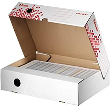 Esselte A4 Speedbox Archiving Box with Wide Opening, White, Pack of 25