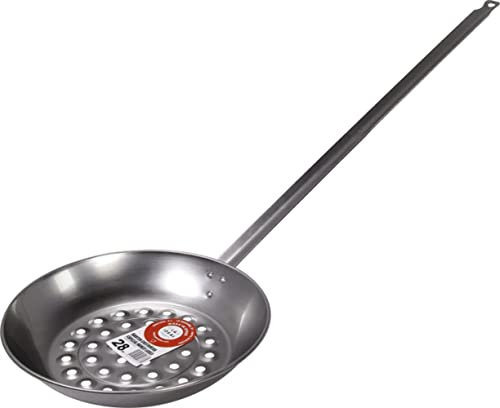 La Ideal Kastanie Bratpfanne, Silber/Rot, 28 cm, 12 Stück