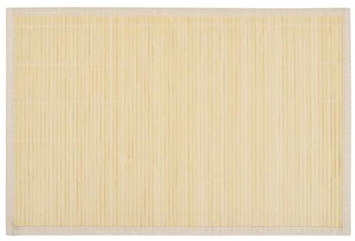vidaXL 6 Platzdeckchen Bambus Platzdecke Platzset Tischmatte 30 x 45 cm Natur