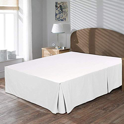 Catherine Lansfield Easy Iron Percale Combed Single Base Valance Sheet White