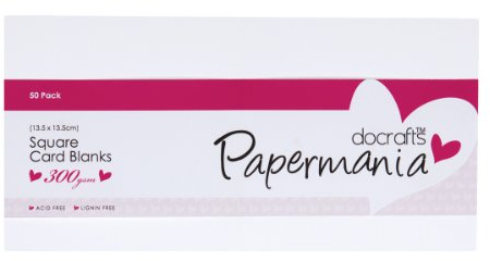Square Cards/Envelopes (50pk 300gsm) - White - Packaging may Vary