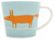Keith Brymer Jones Collaboration Range - Scion Living Large Mug Mr Fox Ceramic Mug - Gift Boxed - Duckegg & Orange - 525ml