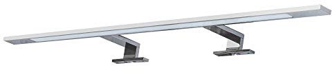 Lampe de miroir LED 74cm 12W blanc neutre 230V aluminium chromé - IP44 pour salle de bain 800lm lampe de miroir armoire de toilette - lampe armoire de toilette éclairage maquillage salle de bain