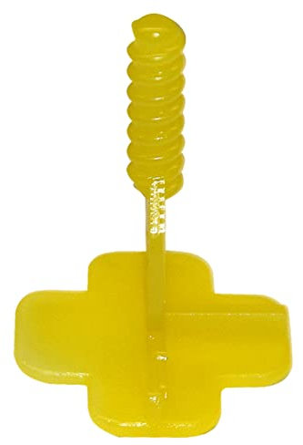 Karl Dahm 500 Pcs Threaded Grout Tabs 2mm Yellow I T-Tabs for Tile Leveling System I Lightweight Tile with Professional Tile I 12470