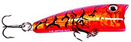 Rapala - Ultra Light Pop Angelköder - Angelzubehör für Maximale Luftblasenentwicklung - Süßwasser Spinnköder - Lauftiefe Topwater - Fischköder 4cm, 3g - Hergestellt in Estland - Glass Amber Tiger UV
