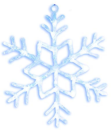 LED-Acryl-Schneeflocke Antarctica, 24 cool white LED, ca. 40 cm Ø, outdoor
