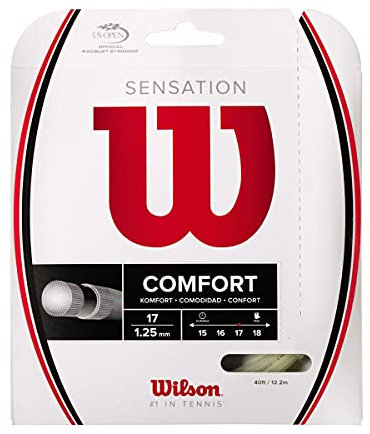 Wilson Unisex Sensation 17 Tennissaiten, 12,2 Meter, 1,25 mm EU