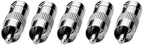 BNC Buchse Auf RCA Stecker Video Audio Adapter Konverter Für Überwachung CCTV 5 Stück