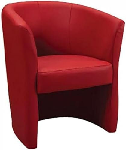 Sessel mit Kunstlederbezug, rote Farbe, 65 x 78 x 60 cm