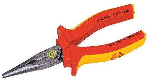C.K 39076 Redline VDE Snipe Nose Pliers 175mm, Red