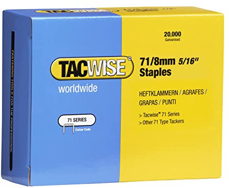 Tacwise 0368 Typ 71/8mm verzinkte Heftklammern, 20.000 Stück