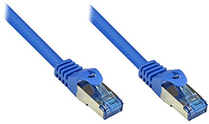 Kabelmeister® Patchkabel, Cat. 6A, S/FTP, PiMF, halogenfrei, 500MHz, blau, 15m