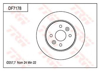 TRW Automotive AfterMarket DF7178 Brake Disc