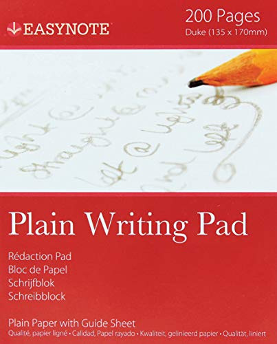 Just Stationery 3255 Plain Duke Pad,White,100 Sheet - Cover May Vary
