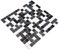 Mosaico a mosaico quadrato mix bianco/grigio/nero mosaico in vetro con effetto spot piastrellato, pietra a mosaico formato: 20 x 20 x 4 mm, dimensioni foglio: 327 x 305 mm, 1 foglio/opaco