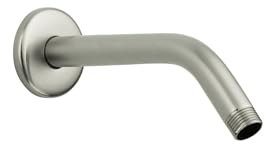 hansgrohe Extended Length 9-inch Modern Showerarm in Brushed Nickel, for Wall Mount Showerhead, 04186823