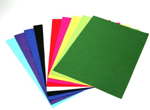 Sale - 10 Assorted Value A4 Acrylic Felt Sheets for Crafts