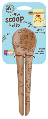Talisman Designs 1204 Get Real Solid Beechwood Coffee Scoop/Clip