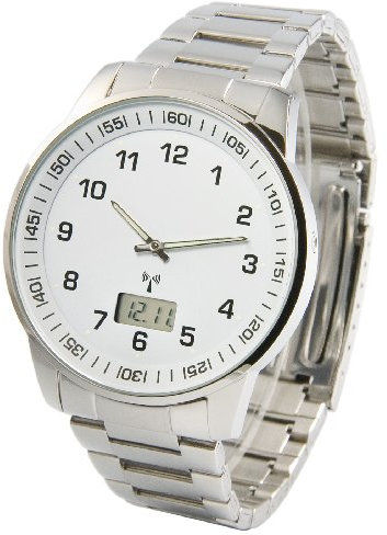 MARQUIS Herren Funkuhr, Gehäuse und Armband aus Edelstahl, deutsches Funkwerk, Armbanduhr 964.6008