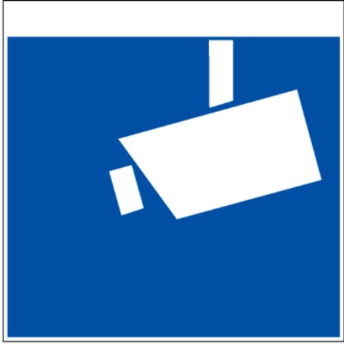 H.Klar Aufkleber Videoüberwachung nach DIN 33450 100x100mm