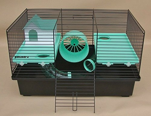 Hamsterkäfig, Käfig, Matt mit super Ausstattung in türkis