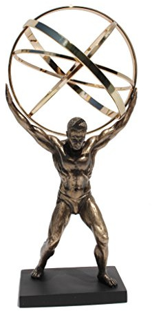 VERONESE Statue Atlas trägt die himmlischen Kugeln, 22,9 cm hoch