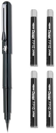 Pentel Fountain Brush Pen - Black ink, single piece