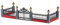 Lemax Christmas Village 54303 - Set di 5 recinzioni in ferro battuto illuminato, funzionamento a batteria (4,5 V)