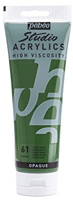 Pébéo - Acrylique Fine Studio Acrylics - Peinture Acrylique Verte - Terre Verte - 250 ml 169-061