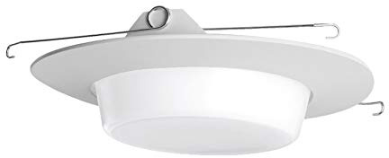 NICOR Lighting 6 in. White Recessed Plastic Shower Trim with Lexan Drop Opal Lens (17579)
