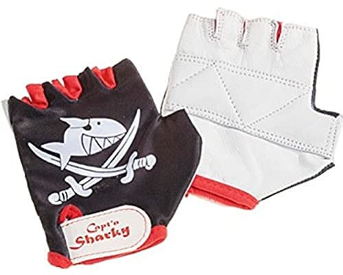 Bike Fashion Unisex – Erwachsene Captn Sharky Handschuhe, Schwarz/Rot, One Size