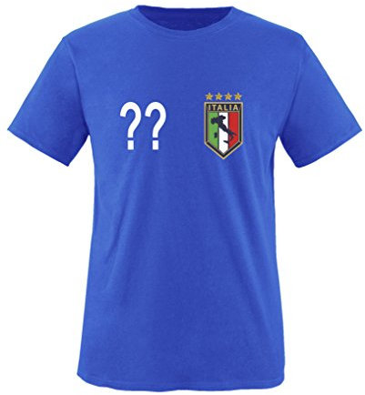 Comedy Shirts - WM 2014 - Italien - Wunsch - Herren T-Shirt - Royalblau Gr. L