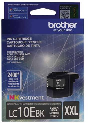 Brother Printer LC10EBK Super High Yield Black Ink Cartridge