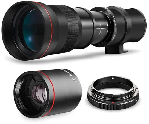 High-Power 420-1600mm f/8.3 HD Manual Telephoto Zoom Lens for Canon T1i T2i T3 T3i T4 T4i T5 T5i T6 T6i T6s T7 T7i T7s T8i EOS 1D 5D 6D 7D 30D 40D 50D 60D 70D 80D 90D XS XSI SL3 SL2 SL1